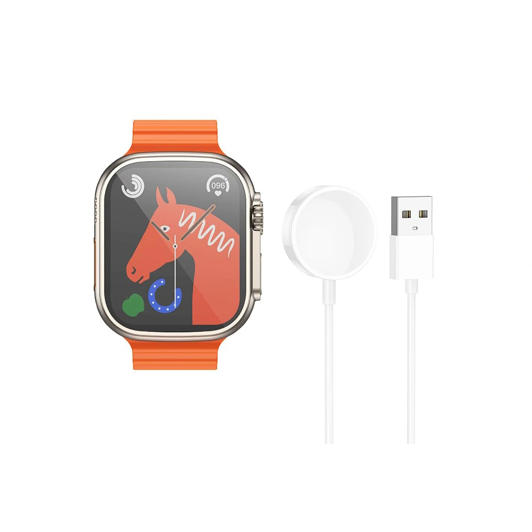 Hoco Y12 Ultra Smart Watch - Orange in Qatar Hoco Y12 Ultra Smart Watch - Orange in Qatar